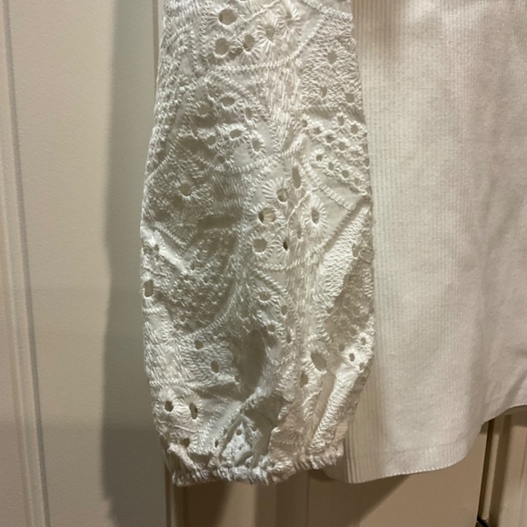 New With Tags DOLAN Ruffle Sleeve Eyelet Ribbed Top - Picture 11 of 11